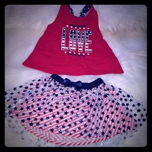 Little girls 4th of July outfit